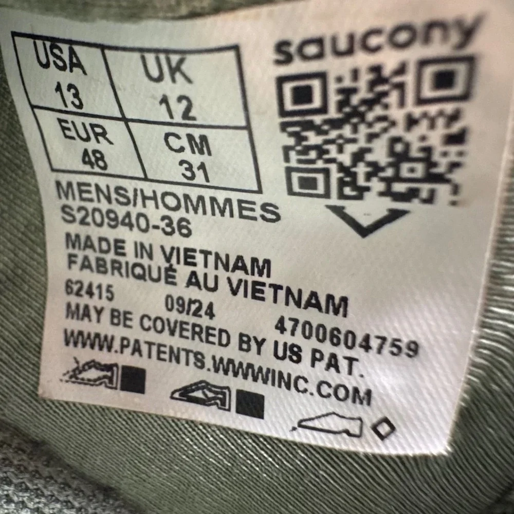 Saucony Endorphin Speed 4 Mens Size 13 Olive Green Running Shoes (S20940-36)